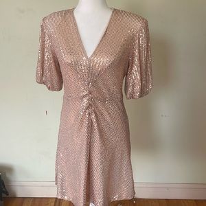 AelamyEnjlife rose, gold, sequins dress